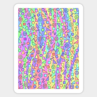 Trippy Retro Geometric - Peace Sign Art Sticker